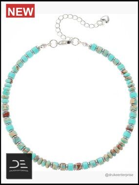 Natural Stone Beaded Anklet Handmade Boho Ankle Bracelet Beach Jewelry